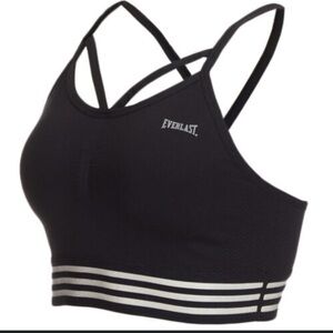 Everlast Black Sports Bra with Strappy Design